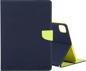 Voor iPad Pro 11 2020 GOOSPERY FANCY DIARY Cross Texture lederen tas met houder & kaartsleuven & portemonnee (marineblauw)