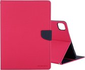 Voor iPad Pro 11 2020 GOOSPERY FANCY DIARY Cross Texture Leather Case met houder & kaartsleuven & portemonnee (Rose Red)