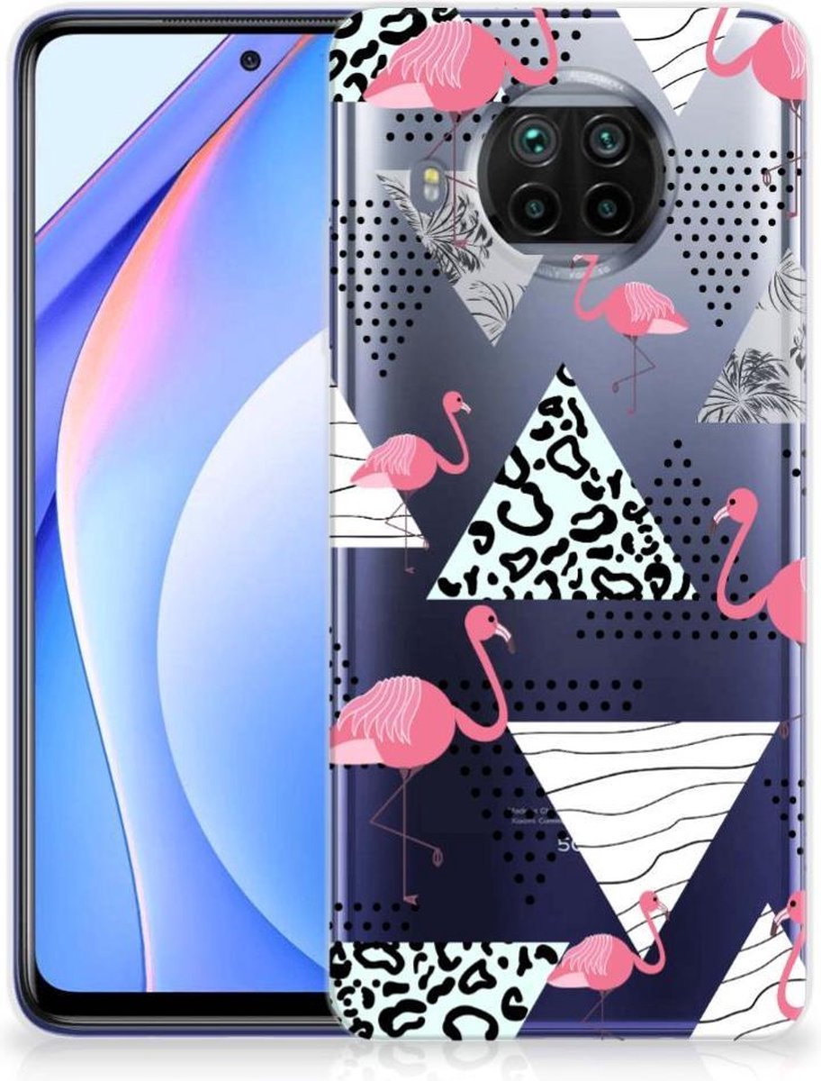 Xiaomi Mi 10T Lite TPU Hoesje Flamingo Triangle