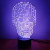 Nachtlampje Skull Head Led Schedel RGB LED Home Decoratie 7 Kleuren