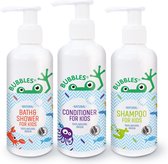 Bubbles natural kids care voordeelpakket - Shampoo - conditioner - bath & shower- natuurlijke kinderverzorging babyshower, kerstcadeau