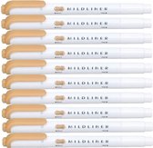 Zebra Mildliner Double-Sided Highlighter - Fine / Bold – Mild Orange Set van 10 verpakt in een Zipperbag