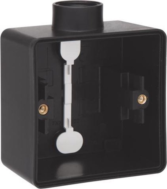 Niko Hydro Enkelvoudige zwarte doos met kabelinvoer M20 761-84101