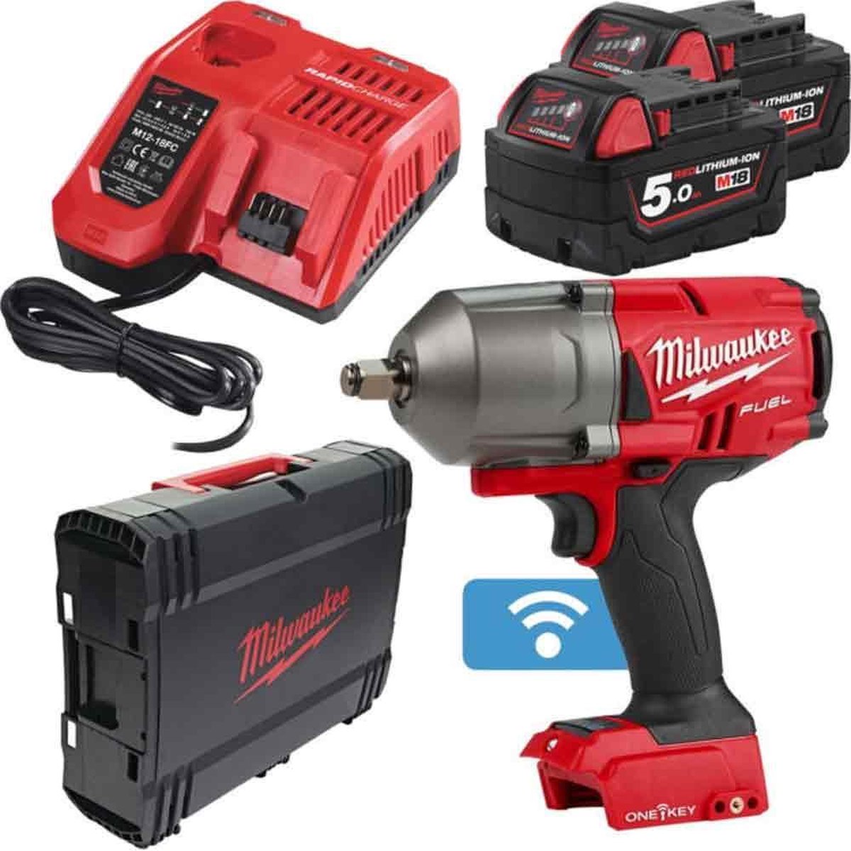 Milwaukee M18 ONEFHIWF12502X ONEKEY 18V LiIon accu Slagmoersleutel