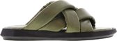 Tango | Pepper 1-f Tiany Kiriloff khaki leather sandal - black sole | Maat: 36