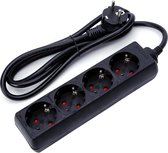 Verlengsnoer - Igan Hambu - 3680W - 4 Stopcontacten - 1.5 Meter - Zwart | Nederland