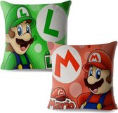 Mario en Luigi Kussen - 45x45 Super mario Bros