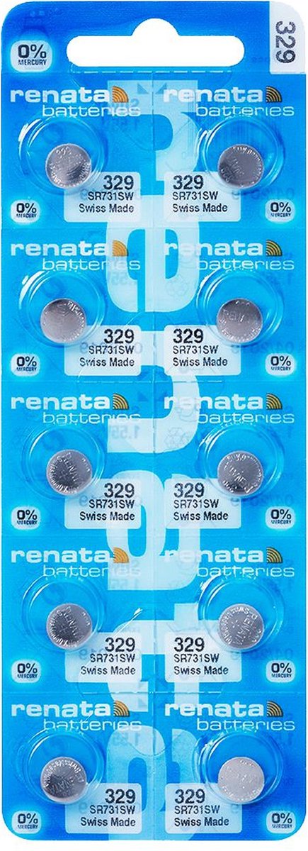 Horlogebatterijen Renata 329 (SR731SW)- 1.55V 10 stuks