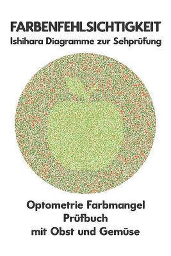 Farbenfehlsichtigkeit Ishihara Diagramme zur Sehprüfung Optometrie Farbmangel Prüfbuch mit Obst und Gemüse