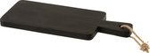 Houten snijplank | 61 x 20 x 2 cm | Rubber hout snijplank medium | Zwart