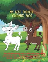 My Best Toddler Coloring Book - This adorable coloring book is filled with a wide variety of animals to color