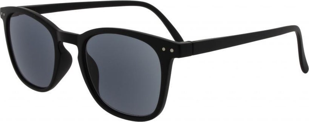 Icon Eyewear YBB215 zonneleesbril +1.00 mat zwart - rechthoekig - verend scharnier