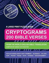 Cryptograms 200 Bible Verses - Large Print Puzzle Book