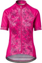 Giro Chrono Sport Fietsshirt KM Dames Pink Floral Maat L