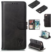 Leren beschermhoes voor iPhone 6 & 6s (zwart)