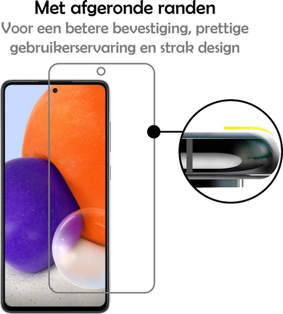 Coque Samsung A72 Avec 2 Protecteurs D'écran - Samsung Galaxy A72 - Siliconen Samsung A72 Avec 2 Protecteurs D'écran - Rouge