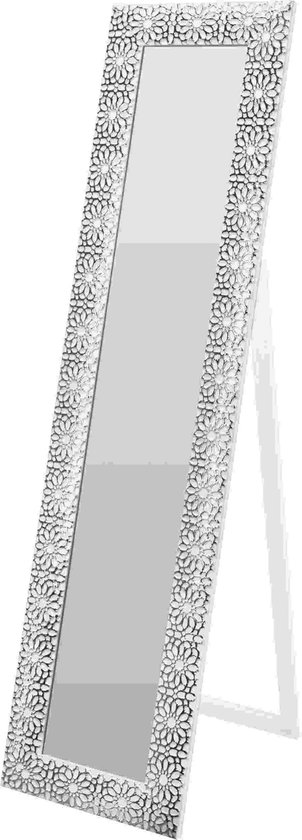 Staande Spiegel Wit Zilver 40x160 cm – Joris – Grote Spiegels – Lange  Design Spiegel –... | bol.com