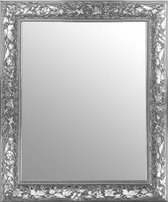 Spiegel Barok 46x96 cm – Tina – Duurzaam Zilveren Spiegel – Brocante Design Spiegel Zilveren rand – Spiegel Zilveren lijst – Perfecthomeshop