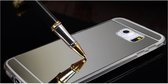 Mooi siliconen cover met spiegel/mirror achterkant voor een optimale bescherming van de Samsung Galaxy S6 Edge, zilver , merk i12Cover