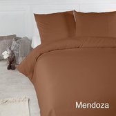 Dekbedovertrek Mendoza wafelstructuur, Roestbruin Lits-jumeaux (240x220/260 cm) Papillon Deluxe, 100% hoogwaardig egyptisch percale katoen, superzacht - Dekbedstunter