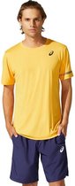 Asics Court M SS Tee T-Shirt Heren Tiger Yellow Tennisshirt - Maat L