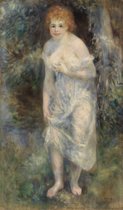 Kunst: De bron van Pierre-Auguste Renoir. Schilderij op aluminium, formaat is 100X150 CM