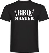 T-Shirt - Casual T-Shirt - Fun T-Shirt - Fun Tekst - Lifestyle T-Shirt - Barbecue - Zomer - Food - BBQ - BBQ Master - Zwart - Maat L