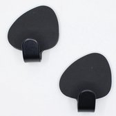Lind DNA - Wandhaak Curve - Set van 2 -  Black