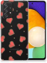 Silicone Hoesje Samsung Galaxy A52 Enterprise Editie (5G/4G) Transparant Hoesje Super als Sinterklaas Cadeautje Hearts