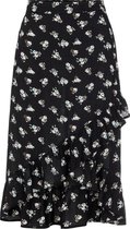 PCSILJY HW MIDI WRAP SKIRT KAC - 17115110 - BLACK Flower - Maat M