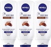 Nivea Body Milk Cacao Droge Huid Voordeelverpakking - 3 x 250 ml