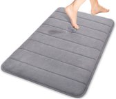 Homèlle Badmat - Douchemat - Toiletmat - Grijs - Fluweelzacht - Traagschuim - Badkamer - Antislip - PVC