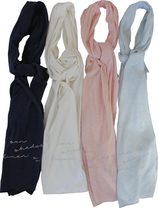 Mooie Company - Dames Sjaaltje - linnen /katoenen sjaal - kleur Pink | bol