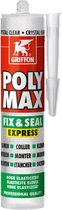 Bol.com Griffon 6150452 Poly Max Fix & Seal Express Montagelijm-/afdichtingskit - Transparant - Koker - 300gr aanbieding