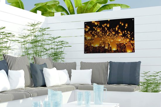 Affiche de jardin de ballons de souhait ascendant toile lâche