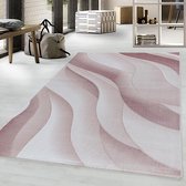 Modern vloerkleed - Streaky Waves Roze Creme 120x170cm