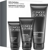 Clinique for men - Huidverzorgingsset Daily Hydration Moistirizing lotion 100 ml - Face wash 50 ml- Face scrub 30 ml