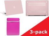 MacBook Air 13 Inch Hoes met Case | MacBook Hardcase met Sleeve | Geschikt voor MacBook Air 13.3 inch  | MacBook Air 13 Inch Case met Hoesje