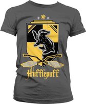 Harry Potter Dames Tshirt -S- Hufflepuff Zwart