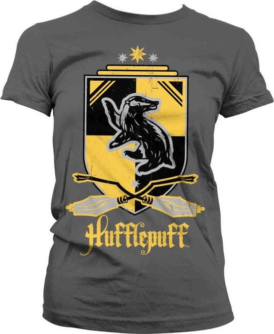 Tshirt Femme Harry Potter - S- Poufsouffle Zwart