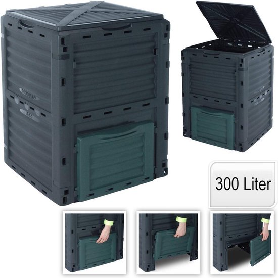 Teien compostbak 300 liter - PP compostvat / composter 59x57x81 cm ...