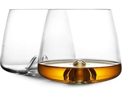 Designer Cognac Glazen - Whisky - Kristallen Drank Glazen - Cognacglazen - Tumbler - Swirl - 300ml - 2 stuks Image