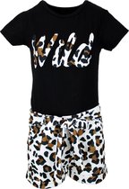 Babes & Binkies Setje Wild uniek Kids Wit, Zwart - Maat 122/128