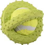 Hondenspeelgoed Rubber met Tennisbal Groen - 8 cm - Groen - 8 cm