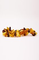 Veelkleurige amberkleurige babyketting met veiligheidssluiting