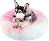 Donut hondenkussen | Unicorn | 80 cm | Geschikt voor dieren van tot ongeveer 60 cm | Hondenmand | Zacht, pluche en fluffy | Voor katten en honden, of andere huisdieren | By You-Home.nl