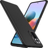 Texture TPU hoesje voor Xiaomi Redmi Note 10 Pro - zwart
