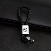 Sleutelhanger Auto - Volkswagen VW - Leer en Metaal - 26 Verschillende Automerken - Auto accessoire  - Keychain - Koord - Cadeau/Geschenk