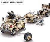 E04 - Britse Tractor met Howizter - 464 onderdelen en 4 mini-figuren - WW2 Bouwstenen - Lego fit - WW2 - Soldaten - Militair - Tank - Army - Bouwstenen - Wapens - Geweren - Brick -