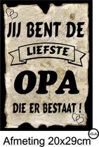 Spreukenbord Opa - Vaderdag Wand Spreukbord Quotebord Cadeau Geschenk Verjaardag Spreuken Spreuk Quoteborden Wand Quote  Muur Decoratie Hout Tekst Handgemaakt